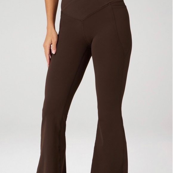 Fabletics Oasis PureLuxe High-Waisted Crossover Flare Pants - Picture 6 of 8